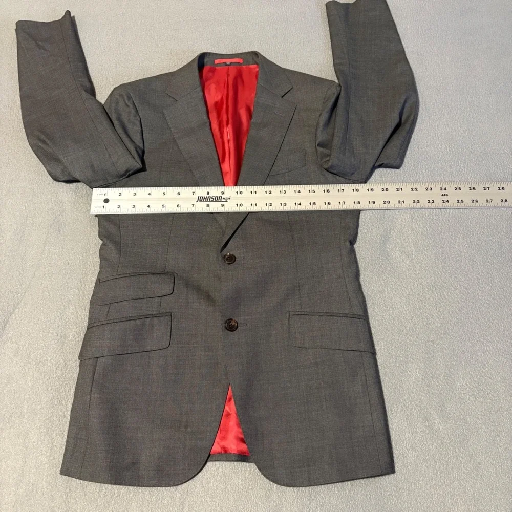 Lot 2 SuitSupply Sienna Blazer 34R Charcoal Grey Wool Vitale Barberis Canonico